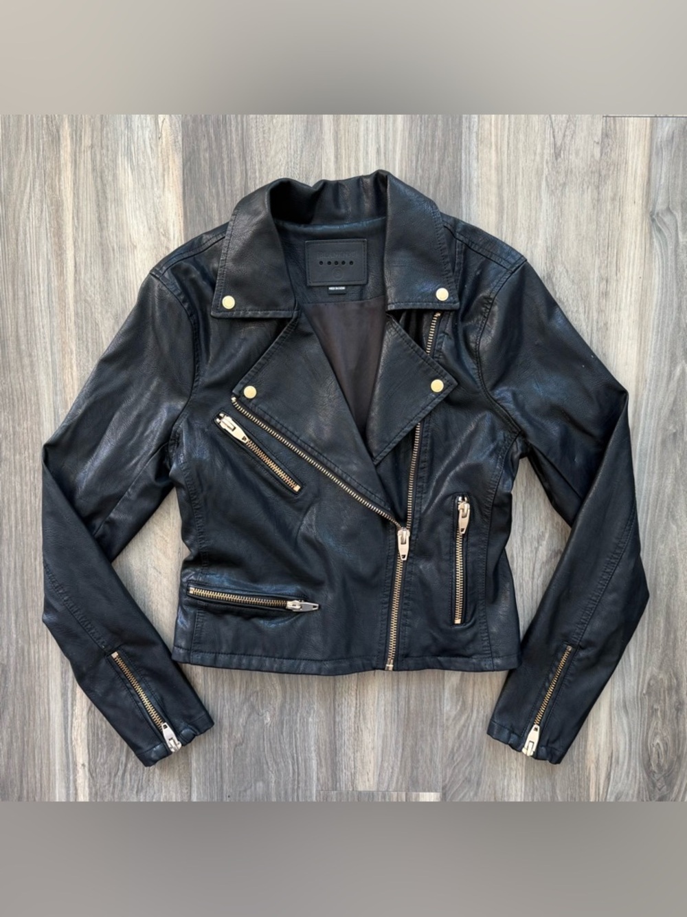 BLANK NYC Black Motorcycle Jacket Size S